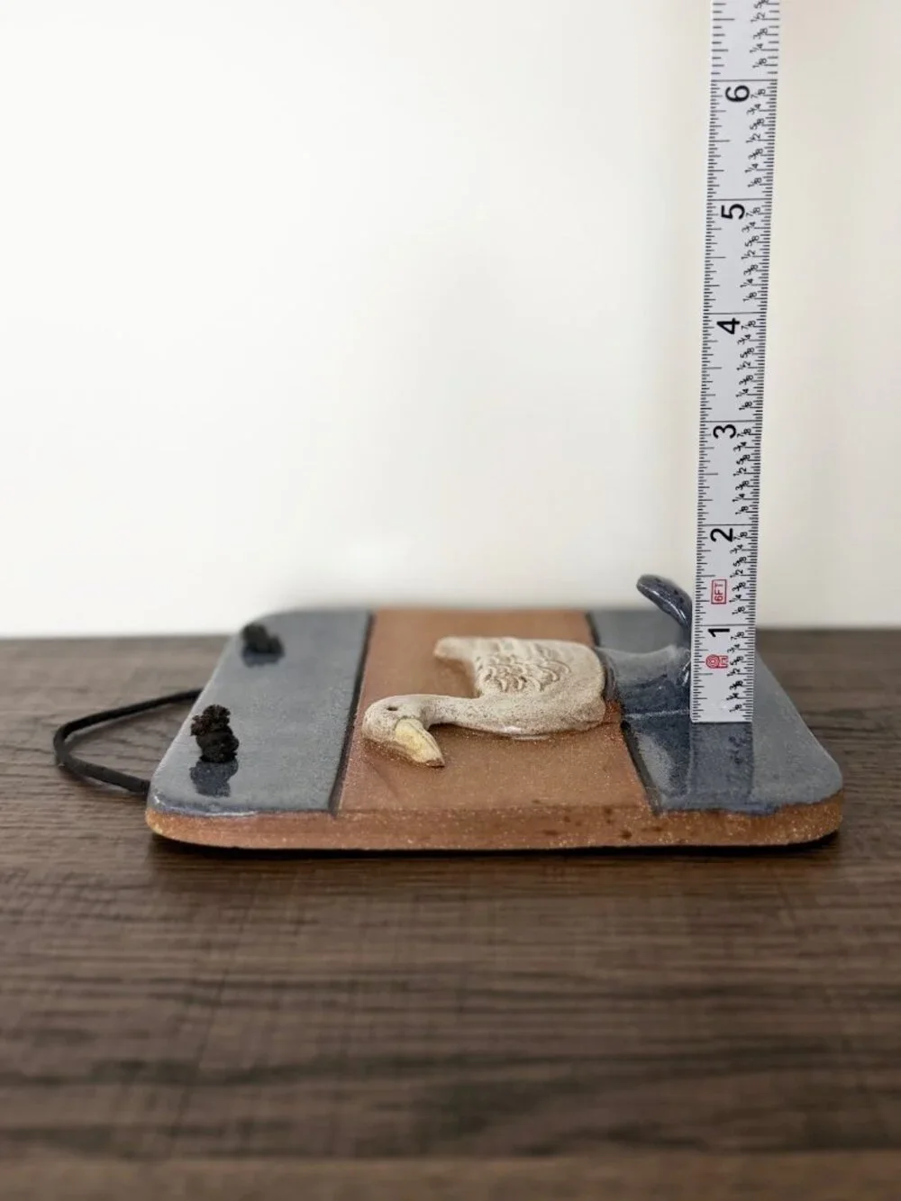 Vintage Ceramic‎ Tile 3D Duck Hand Towel Holder Wall Hook Farmhouse Cottagecore